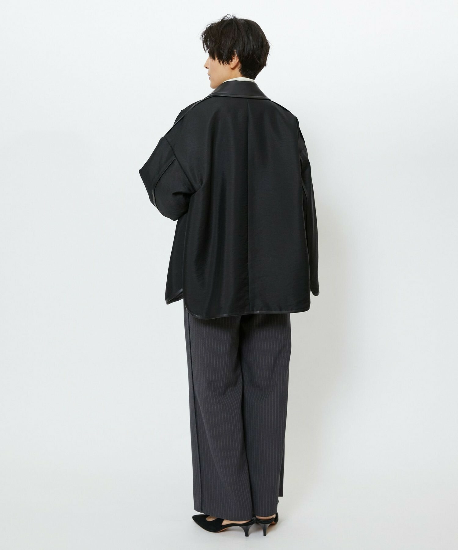 【feerique】feerique ブライトツイル中綿ダブルジップコート 詳細画像 ブラック 6