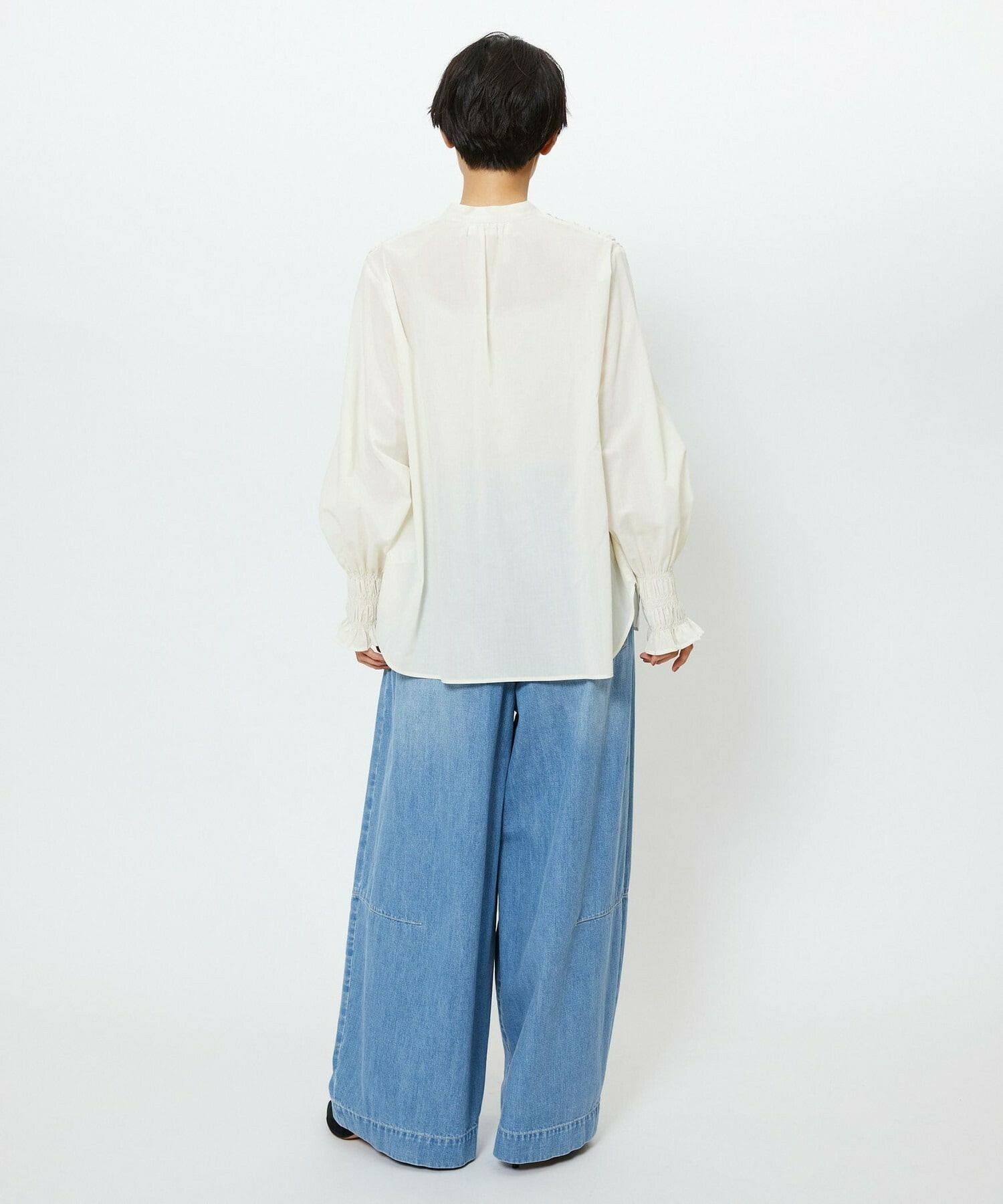 【feerique】feerique　デニムコクーンシルエットワイドパンツ 詳細画像 ネイビー 14