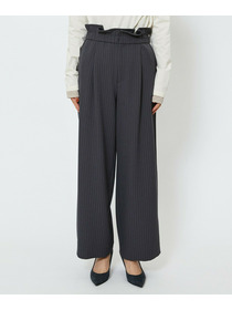 【feerique】feerique ウールライクストライプワイドパンツ 詳細画像 ブラウン 19