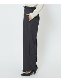 【feerique】feerique ウールライクストライプワイドパンツ 詳細画像 ブラウン 21