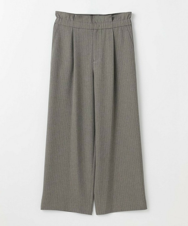 feerique ウールライクストライプワイドパンツ 詳細画像 ブラウン 2