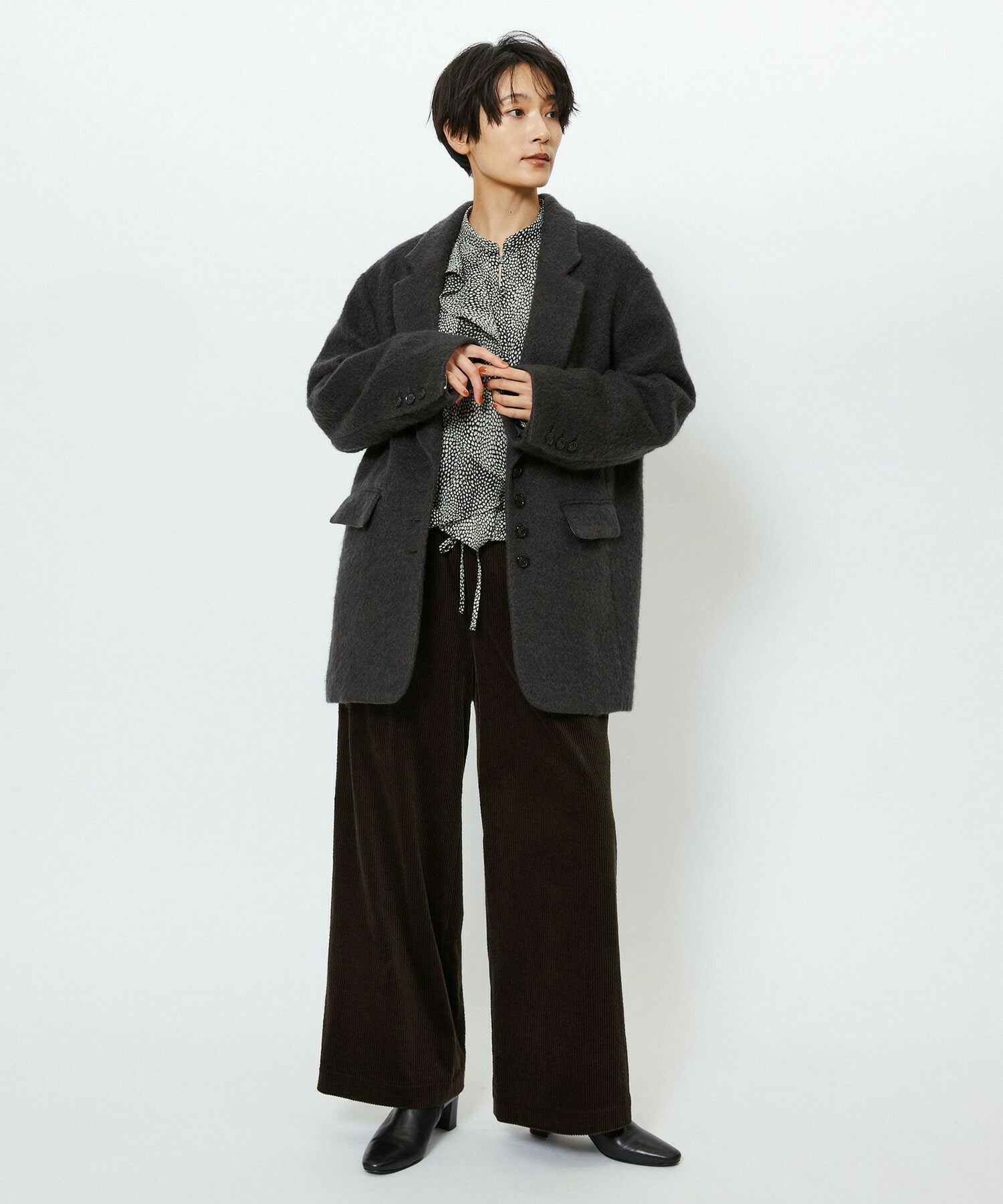 【feerique】feerique 6wコーデュロイイージーパンツ 詳細画像 ブルー 11