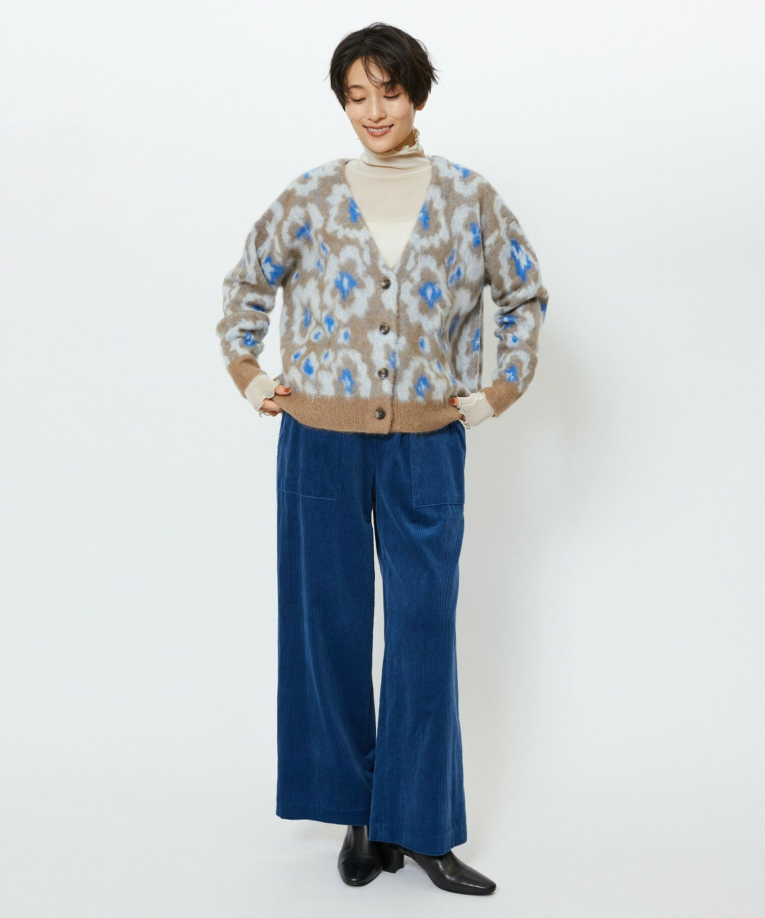 【feerique】feerique シャギーJQカーディガン 詳細画像 ブラック 1