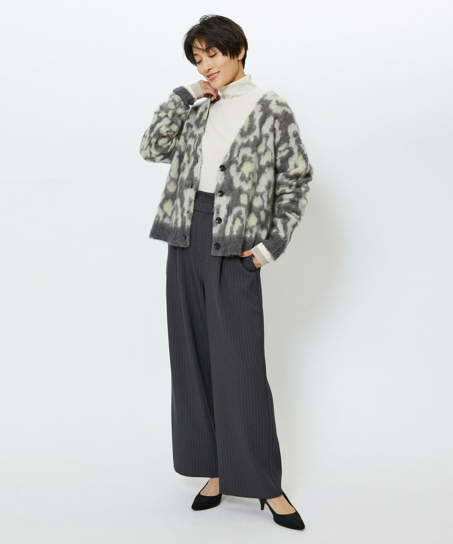 【feerique】feerique シャギーJQカーディガン 詳細画像 ブラック 14