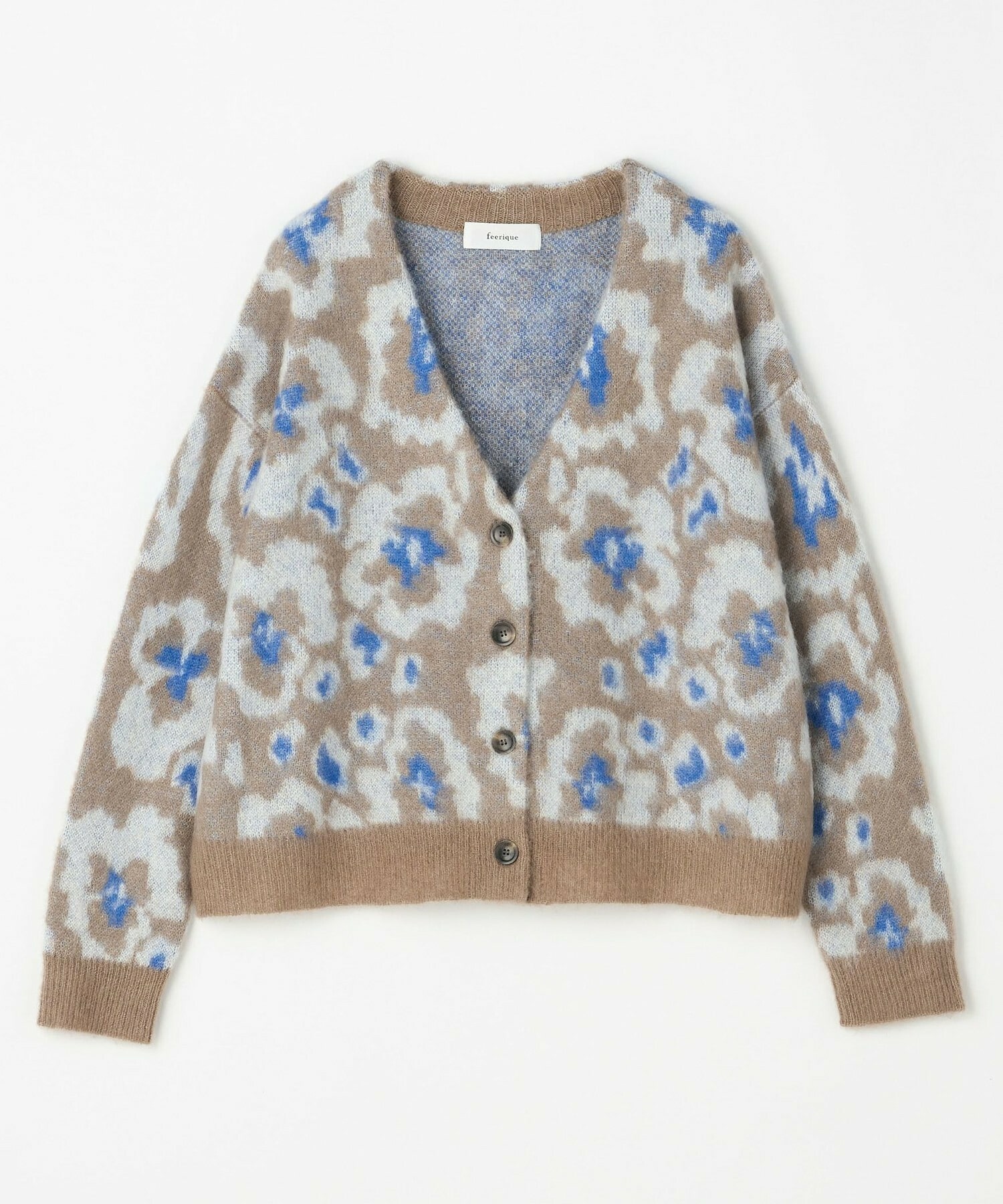 【feerique】feerique シャギーJQカーディガン 詳細画像 ブラウン 2