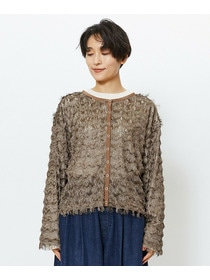 【feerique】feerique 2WAYフリンジカーディガン 詳細画像 ブラウン 20