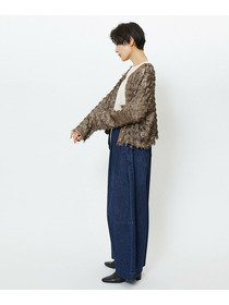【feerique】feerique 2WAYフリンジカーディガン 詳細画像 ブラウン 4