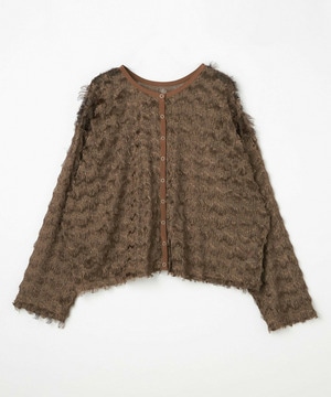 【feerique】feerique 2WAYフリンジカーディガン 詳細画像 ブラウン 2