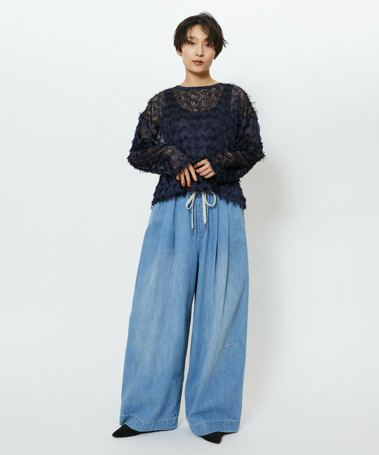 【feerique】feerique 2WAYフリンジカーディガン 詳細画像 ブラウン 11