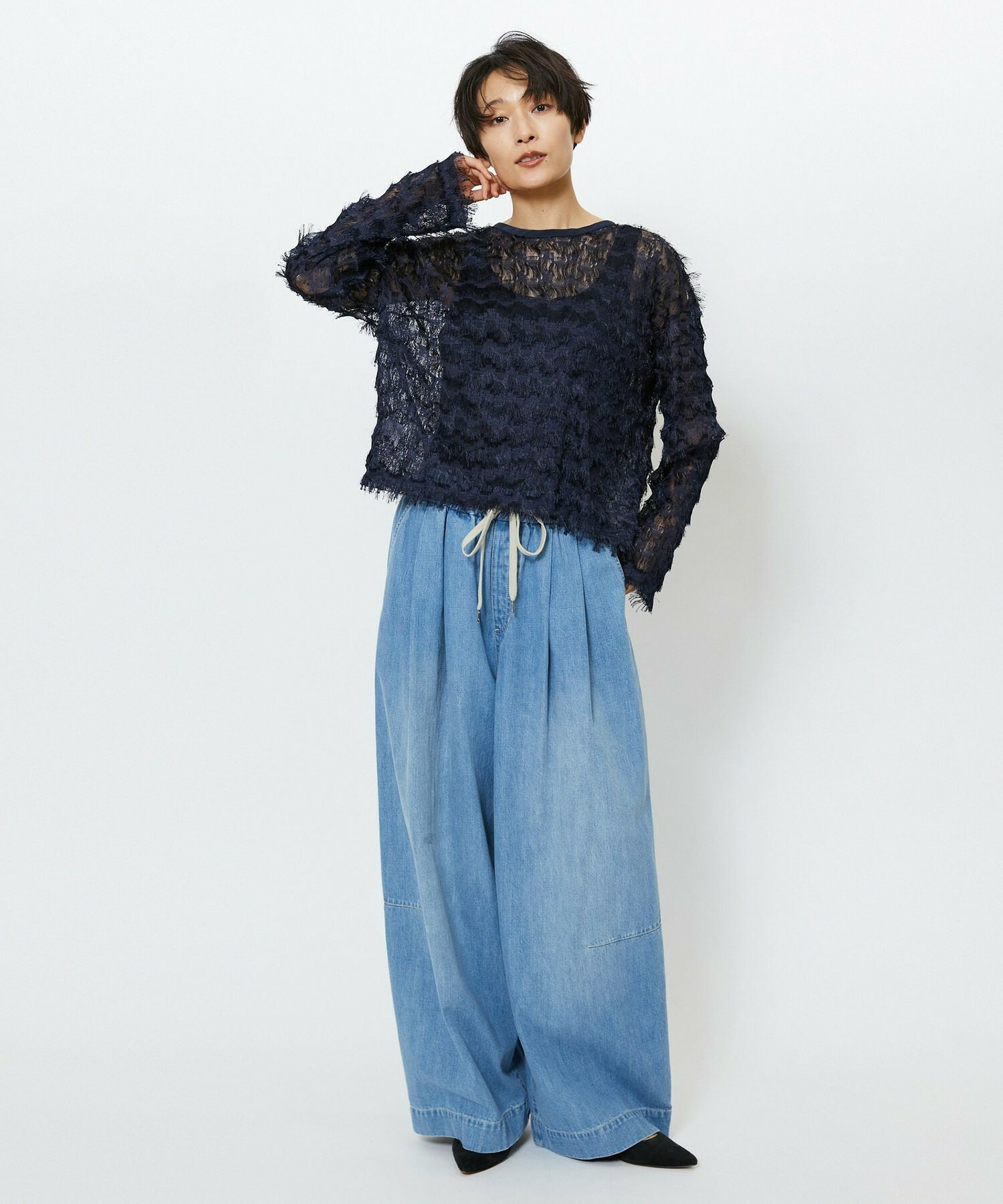 【feerique】feerique 2WAYフリンジカーディガン 詳細画像 ブラウン 12