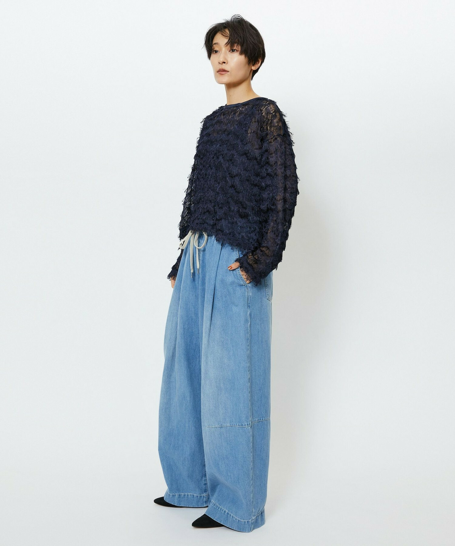 【feerique】feerique 2WAYフリンジカーディガン 詳細画像 ブラウン 13