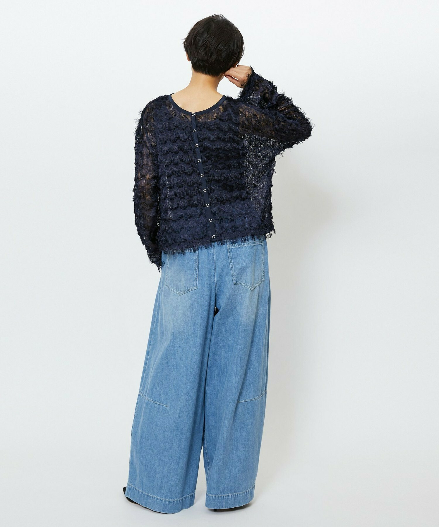 【feerique】feerique 2WAYフリンジカーディガン 詳細画像 ブラウン 15