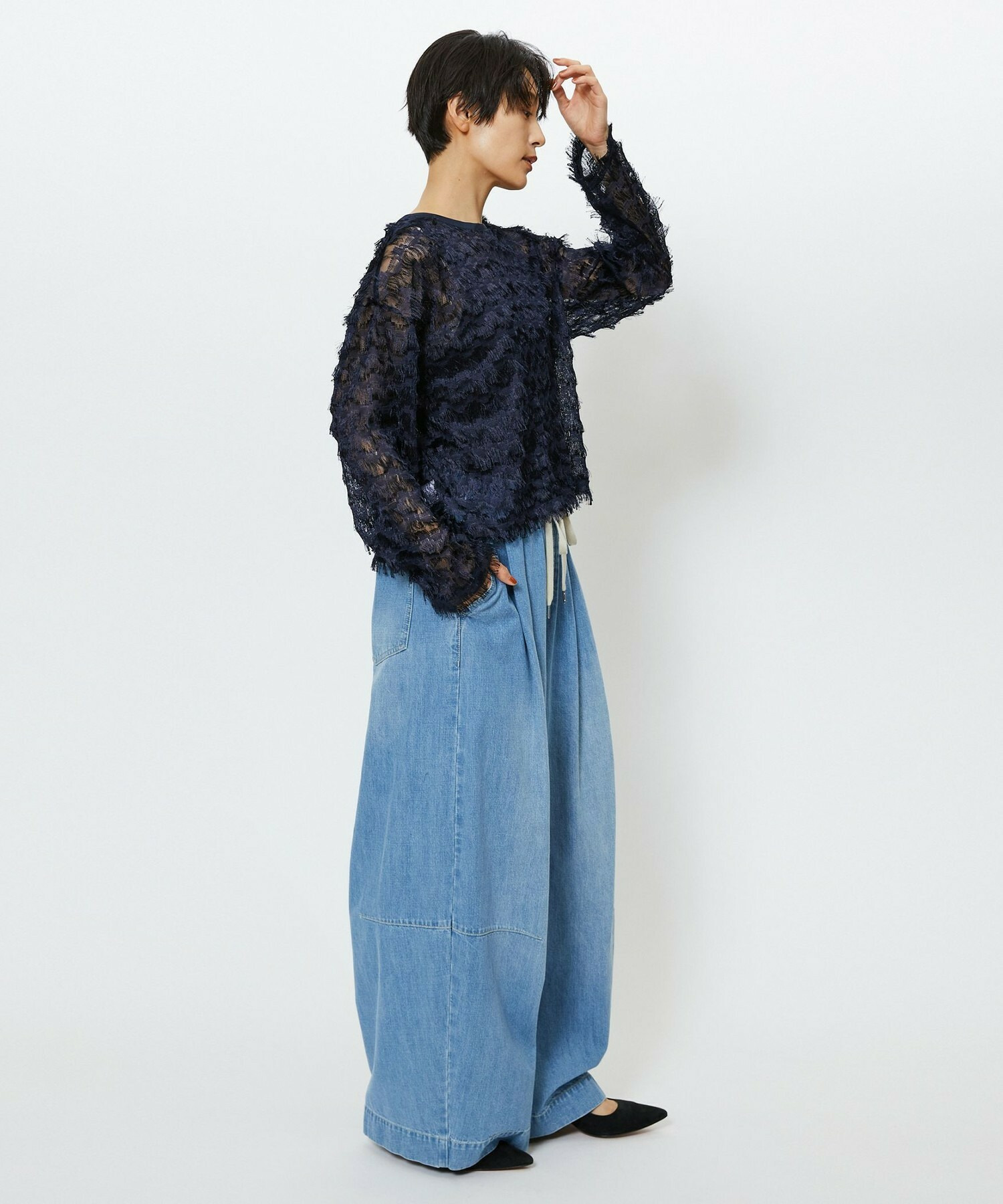 【feerique】feerique 2WAYフリンジカーディガン 詳細画像 ブラウン 17