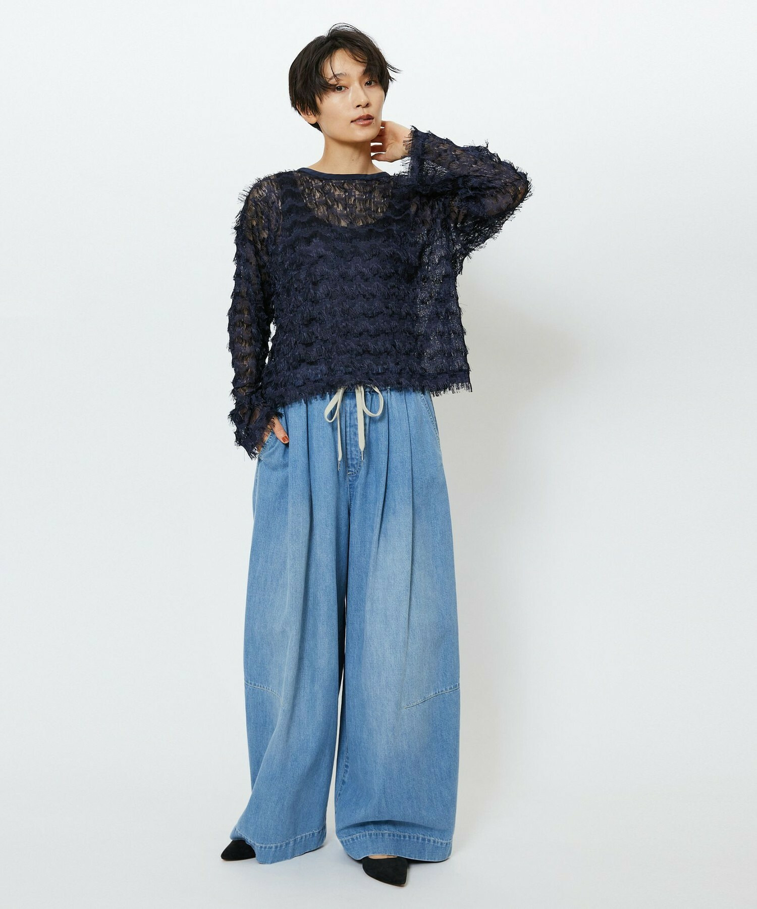 【feerique】feerique 2WAYフリンジカーディガン 詳細画像 ブラウン 18