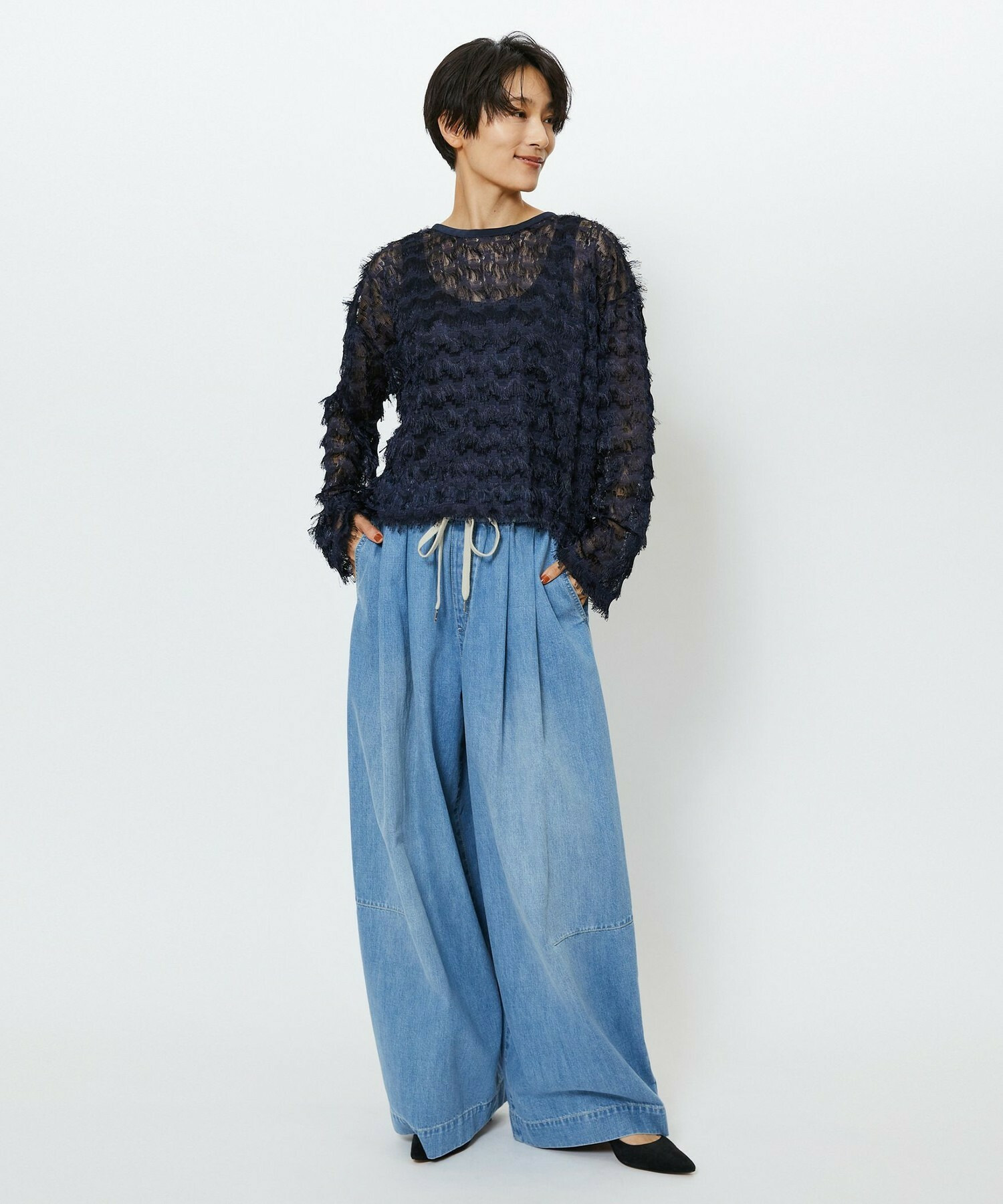 【feerique】feerique 2WAYフリンジカーディガン 詳細画像 ブラウン 19