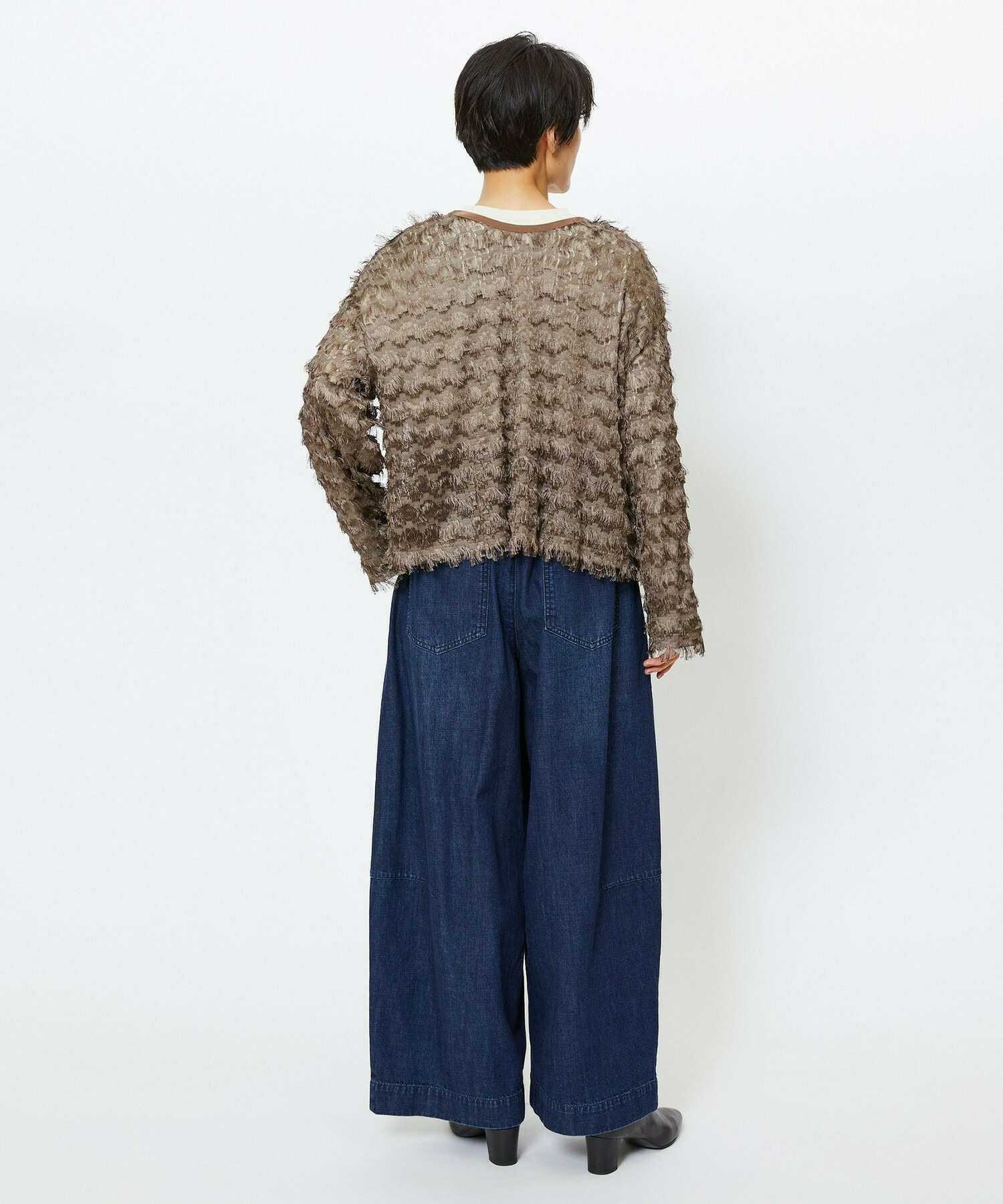 【feerique】feerique 2WAYフリンジカーディガン 詳細画像 ブラウン 6