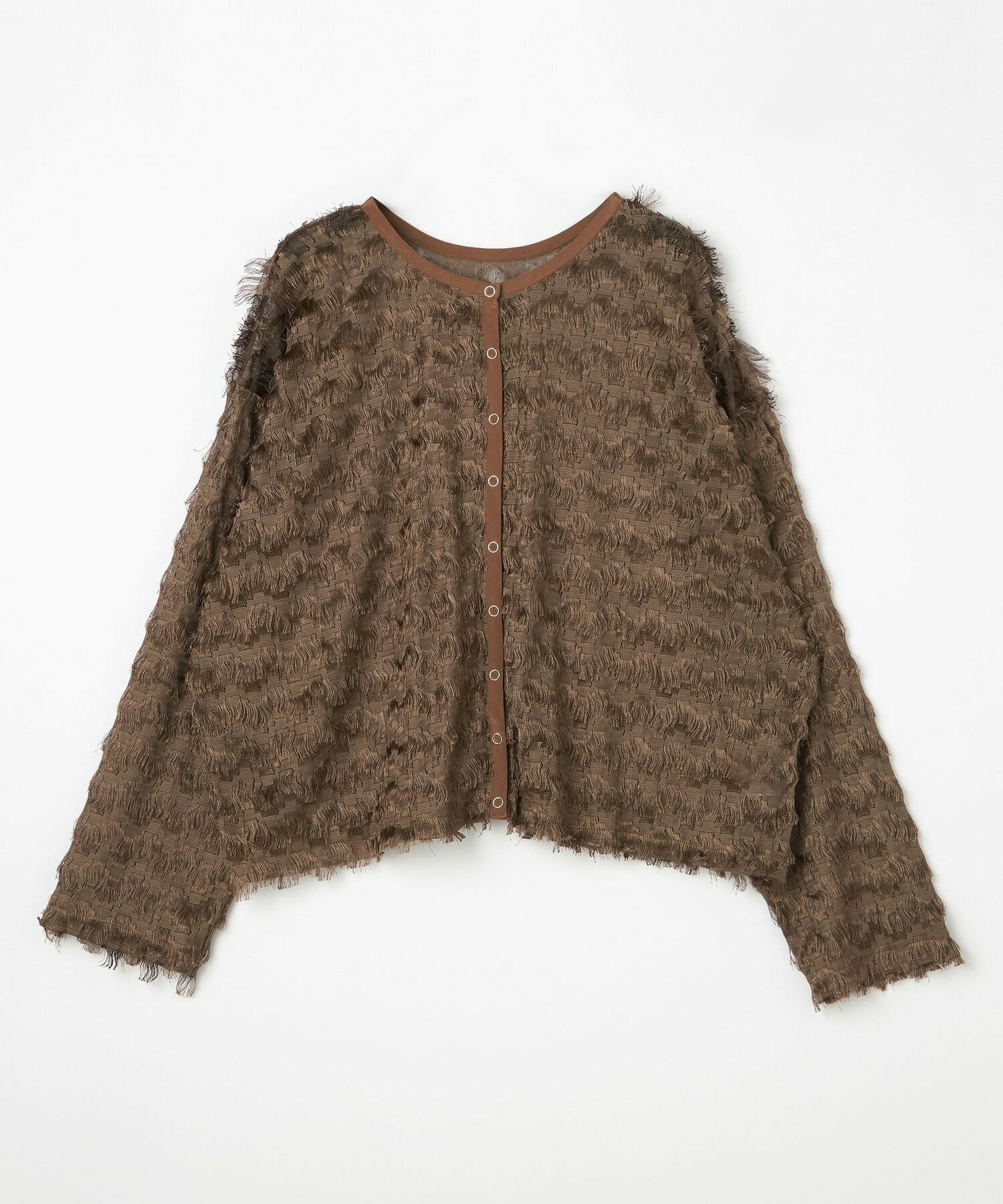 【feerique】feerique 2WAYフリンジカーディガン 詳細画像 ブラウン 2