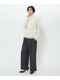 【feerique】feerique シアー天竺配色ハイネックプルオーバー 詳細画像 ブラック系その他 16