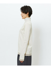 【feerique】feerique シアー天竺配色ハイネックプルオーバー 詳細画像 ブラック系その他 20