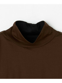 【feerique】feerique シアー天竺配色ハイネックプルオーバー 詳細画像 ブラック系その他 24