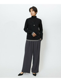 【feerique】feerique シアー天竺配色ハイネックプルオーバー 詳細画像 ブラック系その他 9