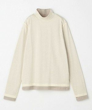 【feerique】feerique シアー天竺配色ハイネックプルオーバー 詳細画像 ホワイト系その他 2