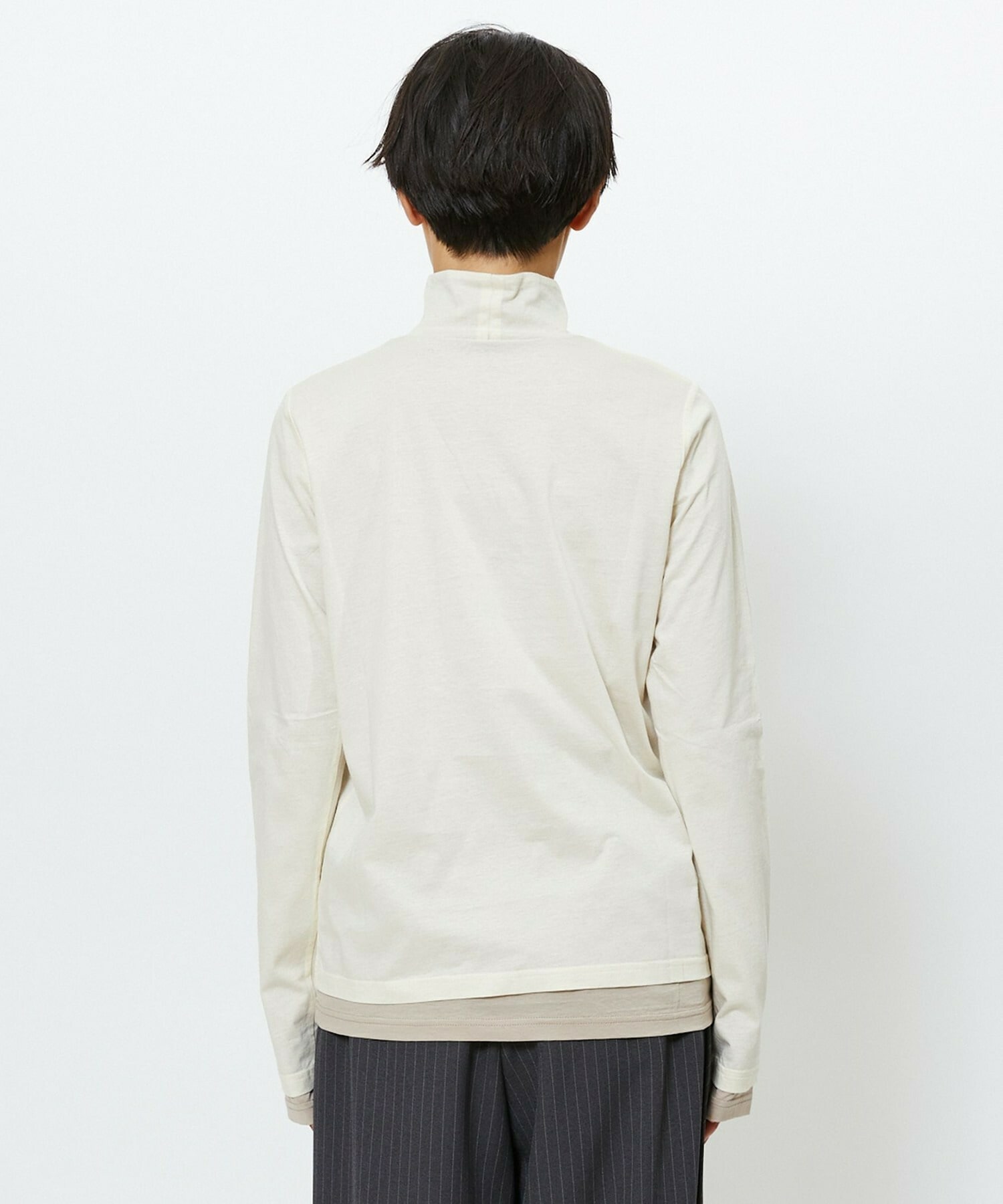 【feerique】feerique シアー天竺配色ハイネックプルオーバー 詳細画像 ブラック系その他 21