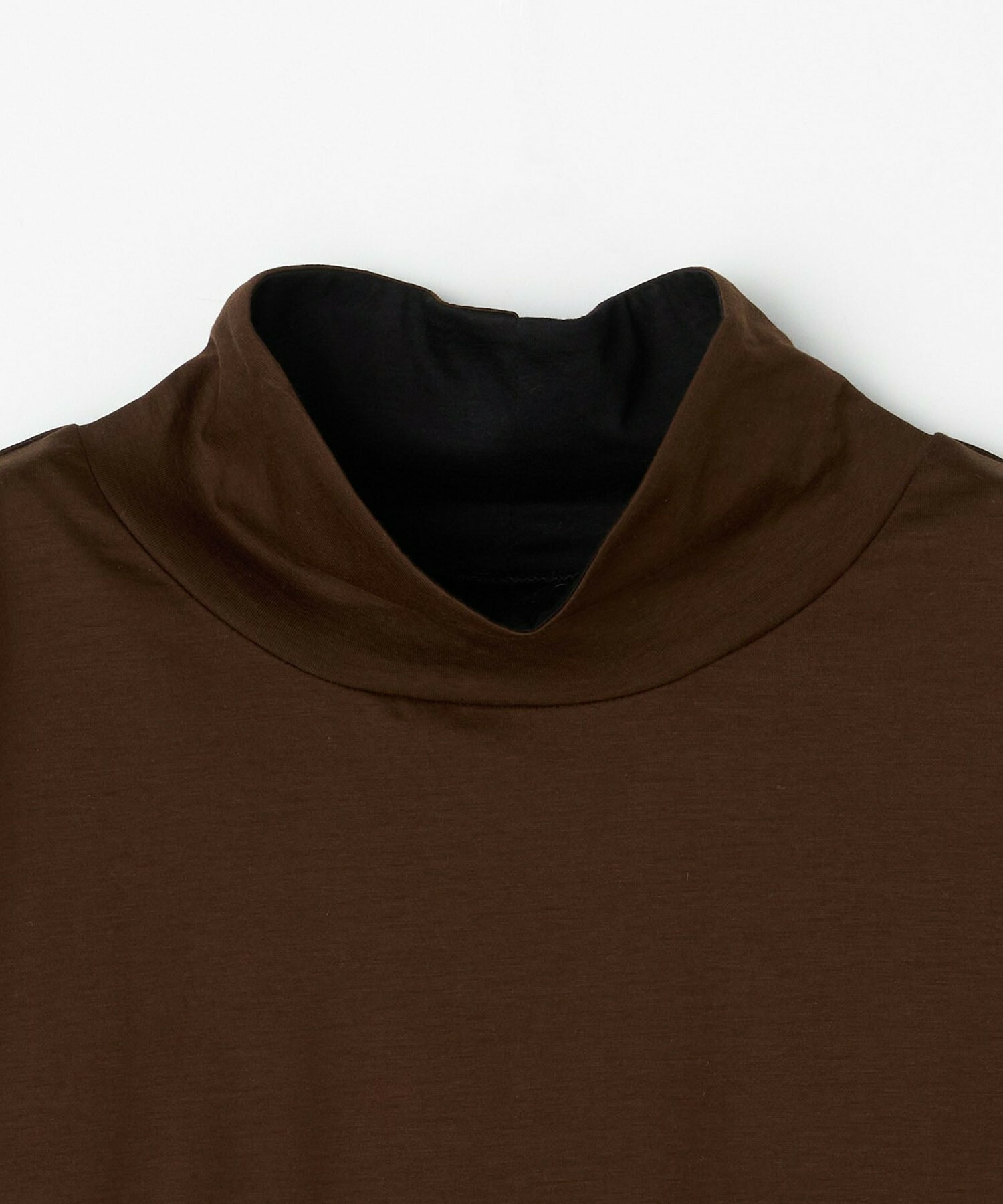 【feerique】feerique シアー天竺配色ハイネックプルオーバー 詳細画像 ブラック系その他 24