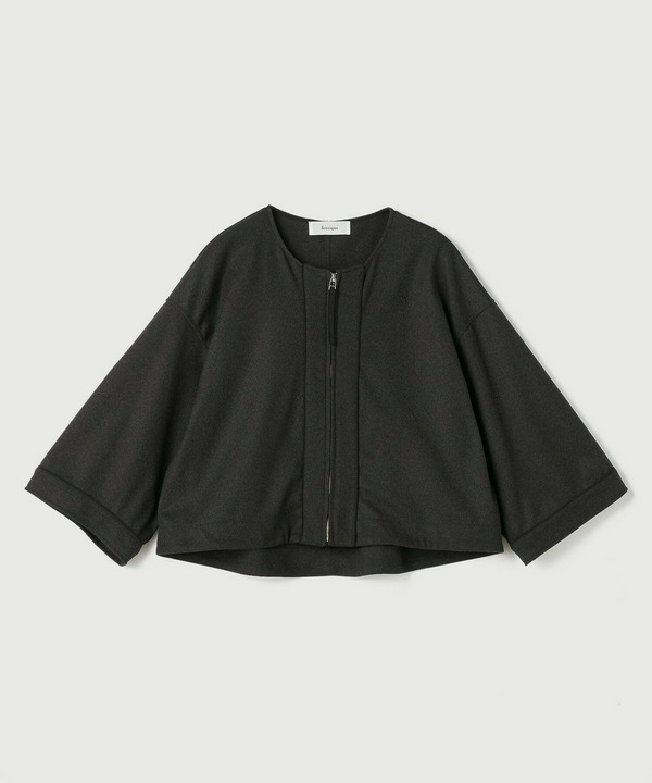 feerique ウールライクニットツイルコクーンシルエットプルオーバー 詳細画像 チャコールグレー 2