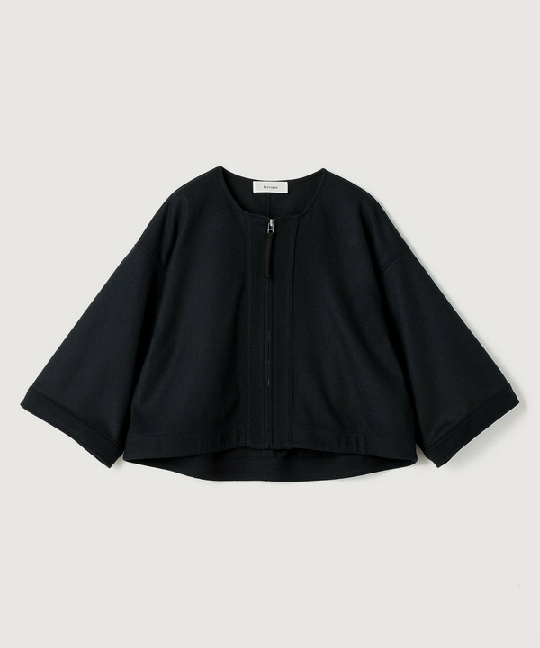 feerique ウールライクニットツイルコクーンシルエットプルオーバー 詳細画像 ネイビー 2