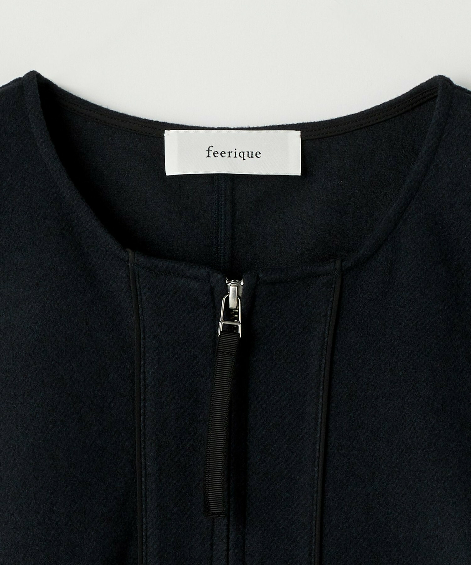 【feerique】feerique ウールライクニットツイルコクーンシルエットプルオーバー 詳細画像 ネイビー 26