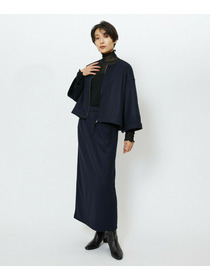 【feerique】feerique ウールライクニットツイルパイピングスカート 詳細画像 チャコールグレー 3