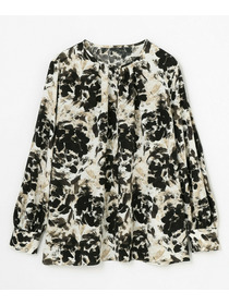 【wb】wb アブストラクトライクプリントブラウス 詳細画像 ベージュ 20