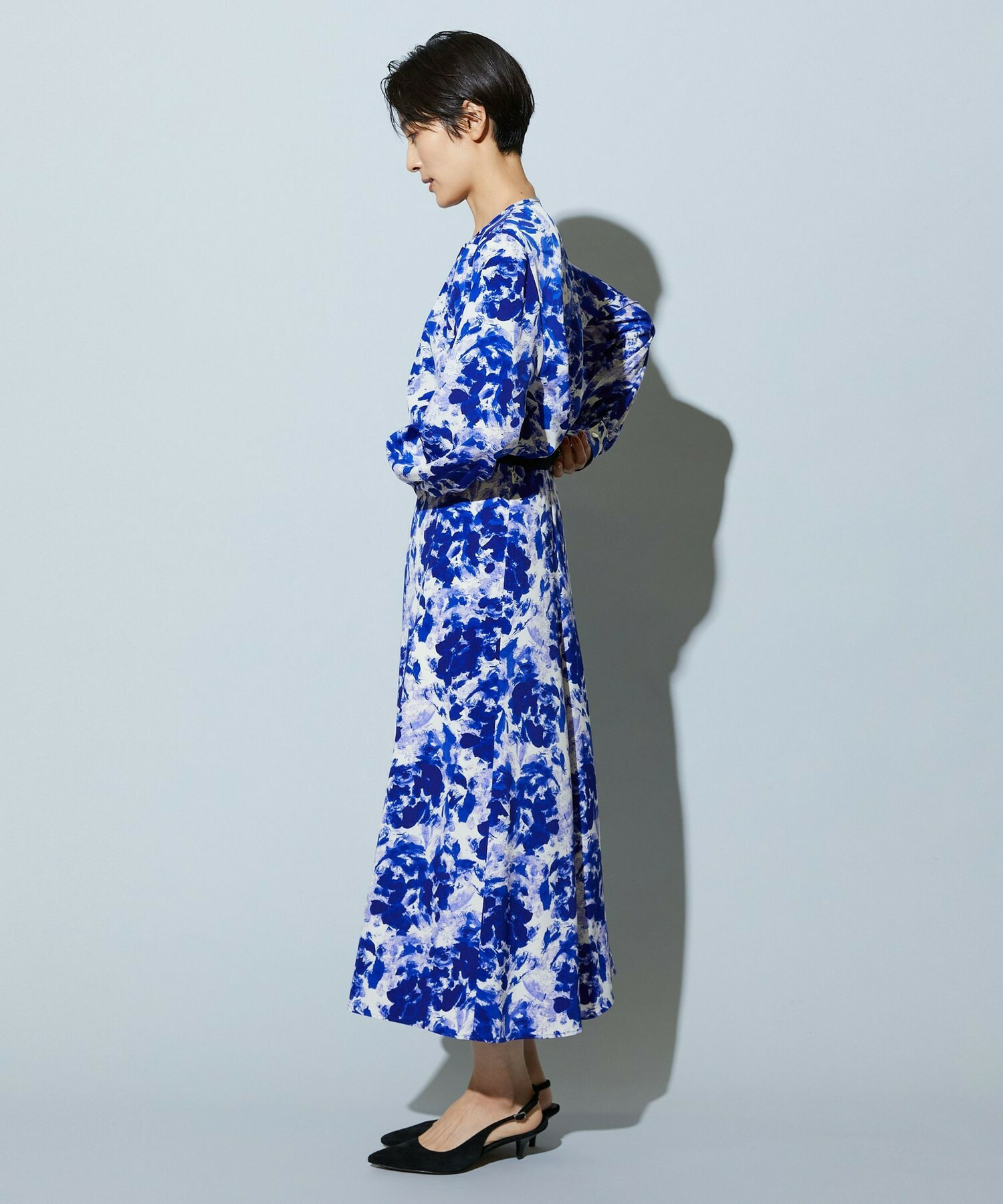 【wb】wb アブストラクトライクプリントブラウス 詳細画像 ベージュ 11