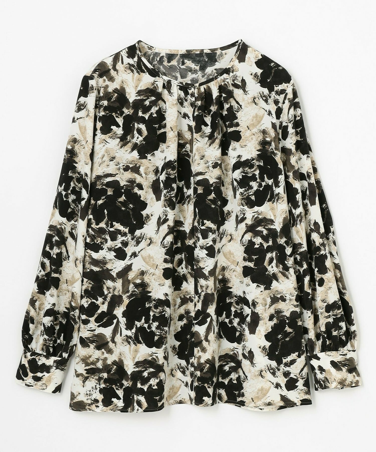 【wb】wb アブストラクトライクプリントブラウス 詳細画像 ベージュ 20