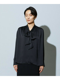 【wb】wb バックサテンジョーゼットVネックブラウス 詳細画像 オフホワイト 18