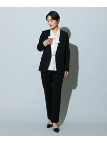 【wb】wb バックサテンジョーゼットVネックブラウス 詳細画像 オフホワイト 2