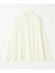 【wb】wb バックサテンジョーゼットVネックブラウス 詳細画像 オフホワイト 23