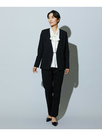 【wb】wb バックサテンジョーゼットVネックブラウス 詳細画像 オフホワイト 4