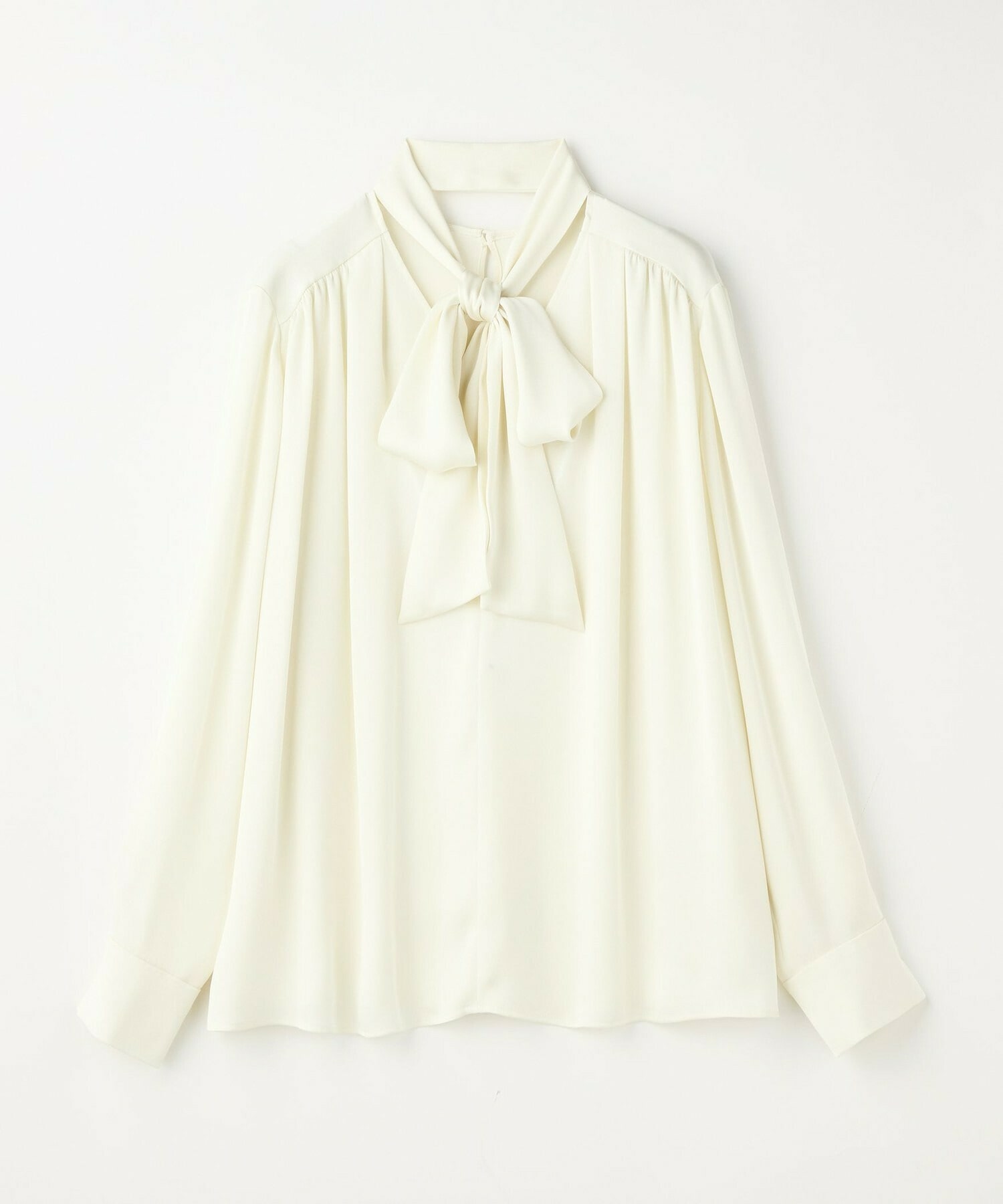 【wb】wb バックサテンジョーゼットVネックブラウス 詳細画像 オフホワイト 22