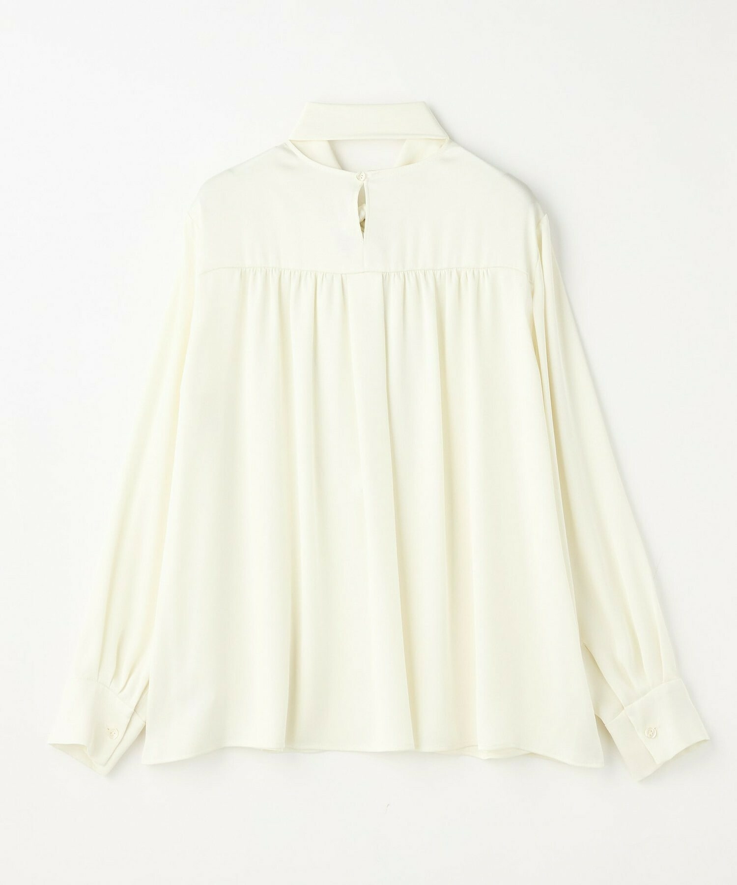 【wb】wb バックサテンジョーゼットVネックブラウス 詳細画像 オフホワイト 23