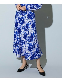 【wb】wb アブストラクトライクプリントフレアースカート 詳細画像 ベージュ 15