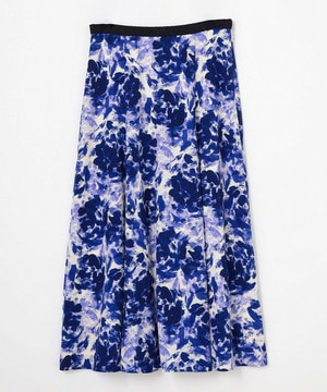 【wb】wb アブストラクトライクプリントフレアースカート 詳細画像 ブルー系その他 2