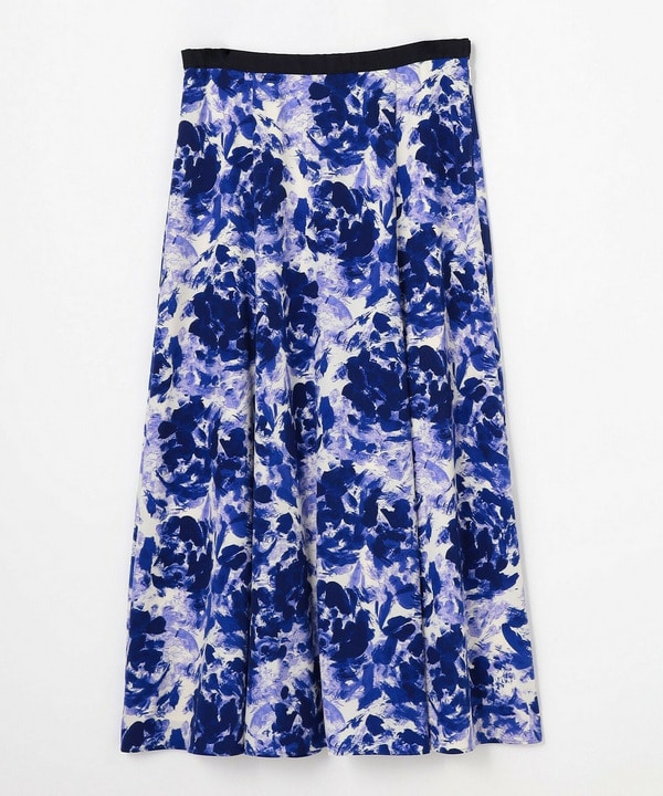 wb アブストラクトライクプリントフレアースカート 詳細画像 ブルー系その他 2