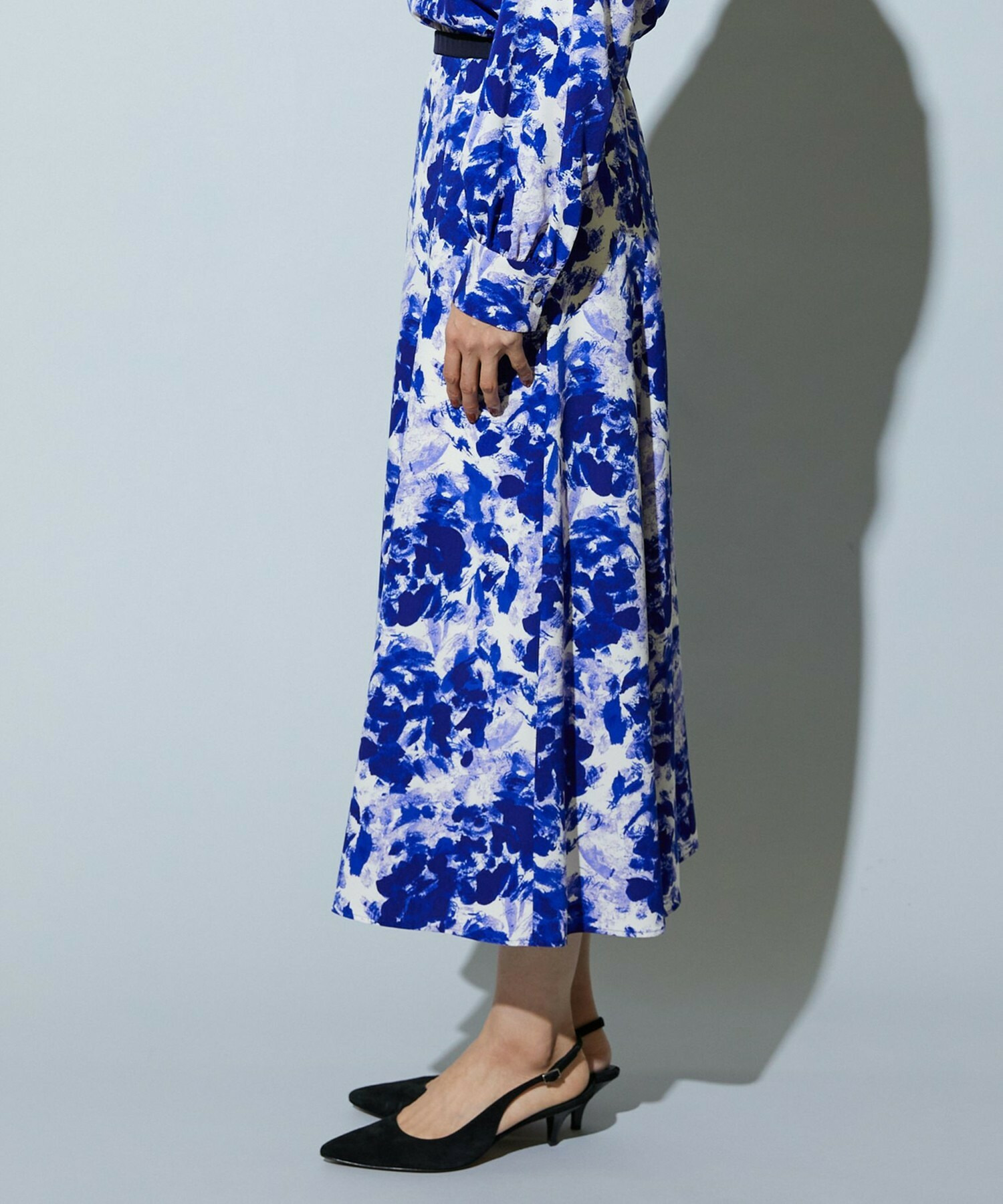 【wb】wb アブストラクトライクプリントフレアースカート 詳細画像 ベージュ 17