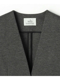 【wb】wb ハイゲージポンチノーカラージャケット 詳細画像 チャコールグレー 23