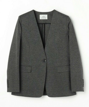 【wb】wb ハイゲージポンチノーカラージャケット 詳細画像 チャコールグレー 1