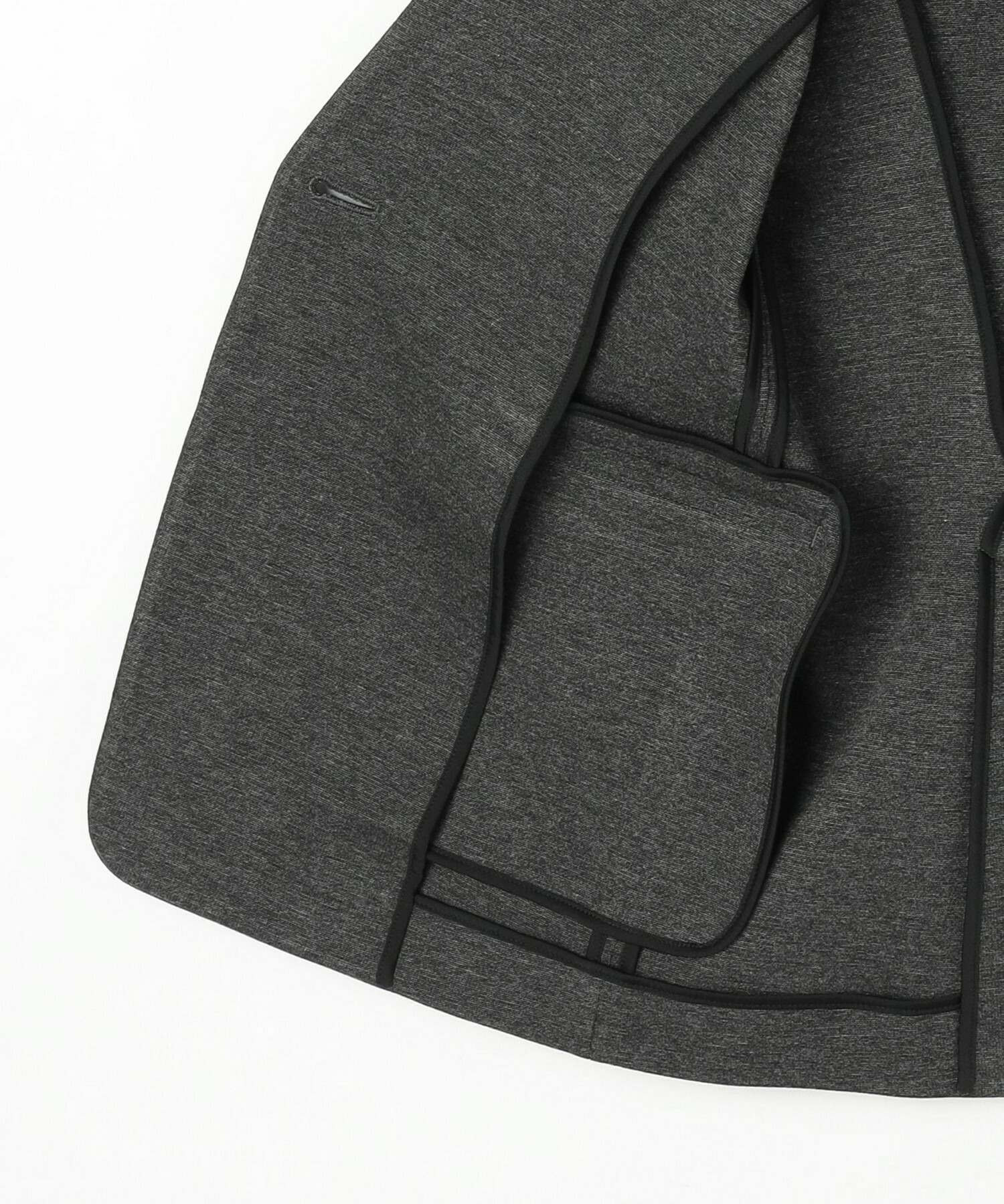 【wb】wb ハイゲージポンチノーカラージャケット 詳細画像 チャコールグレー 26