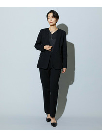 【wb】wb ハイゲージポンチタイトストレートパンツ 詳細画像 チャコールグレー 1