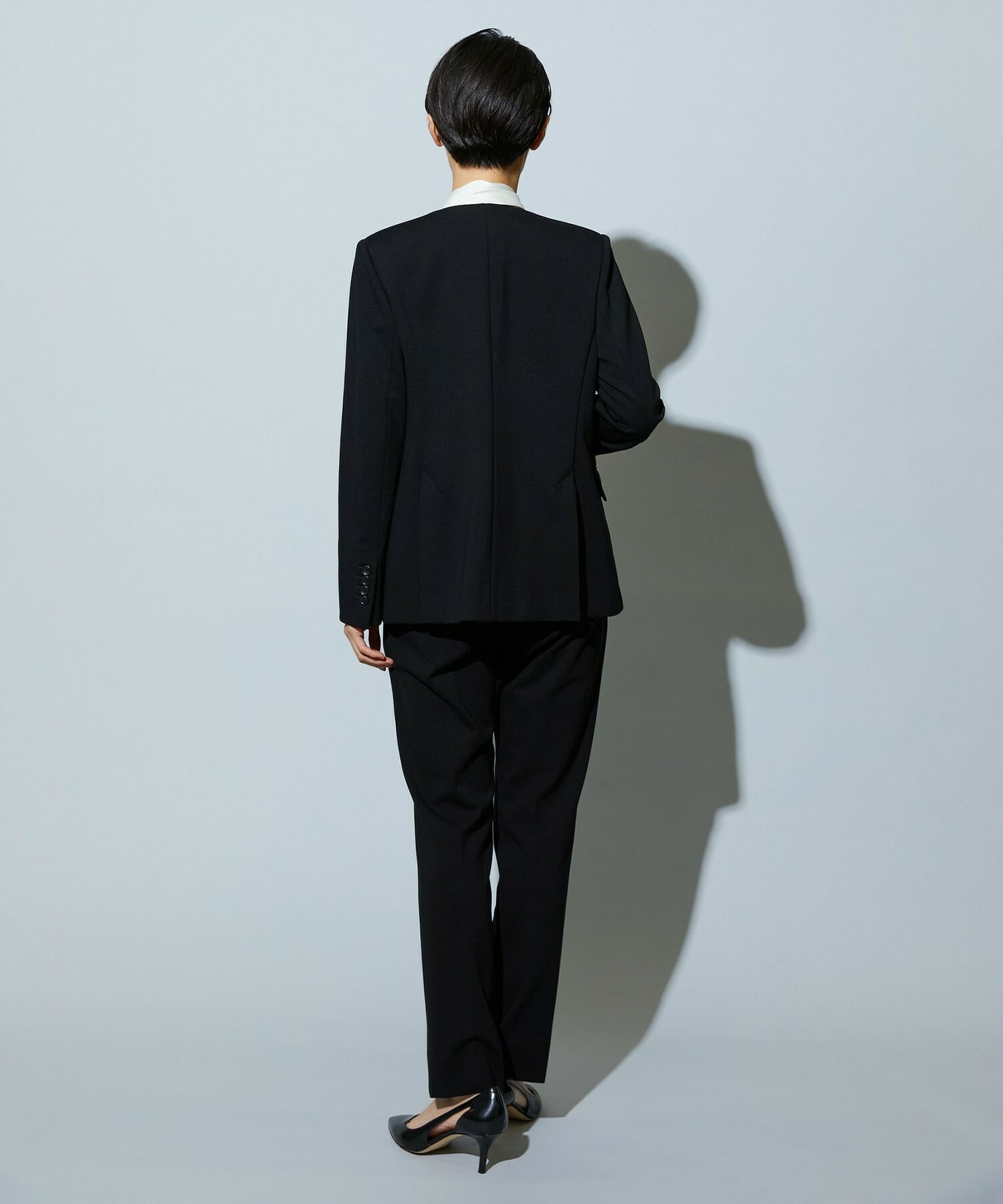 【wb】wb ハイゲージポンチタイトストレートパンツ 詳細画像 チャコールグレー 14